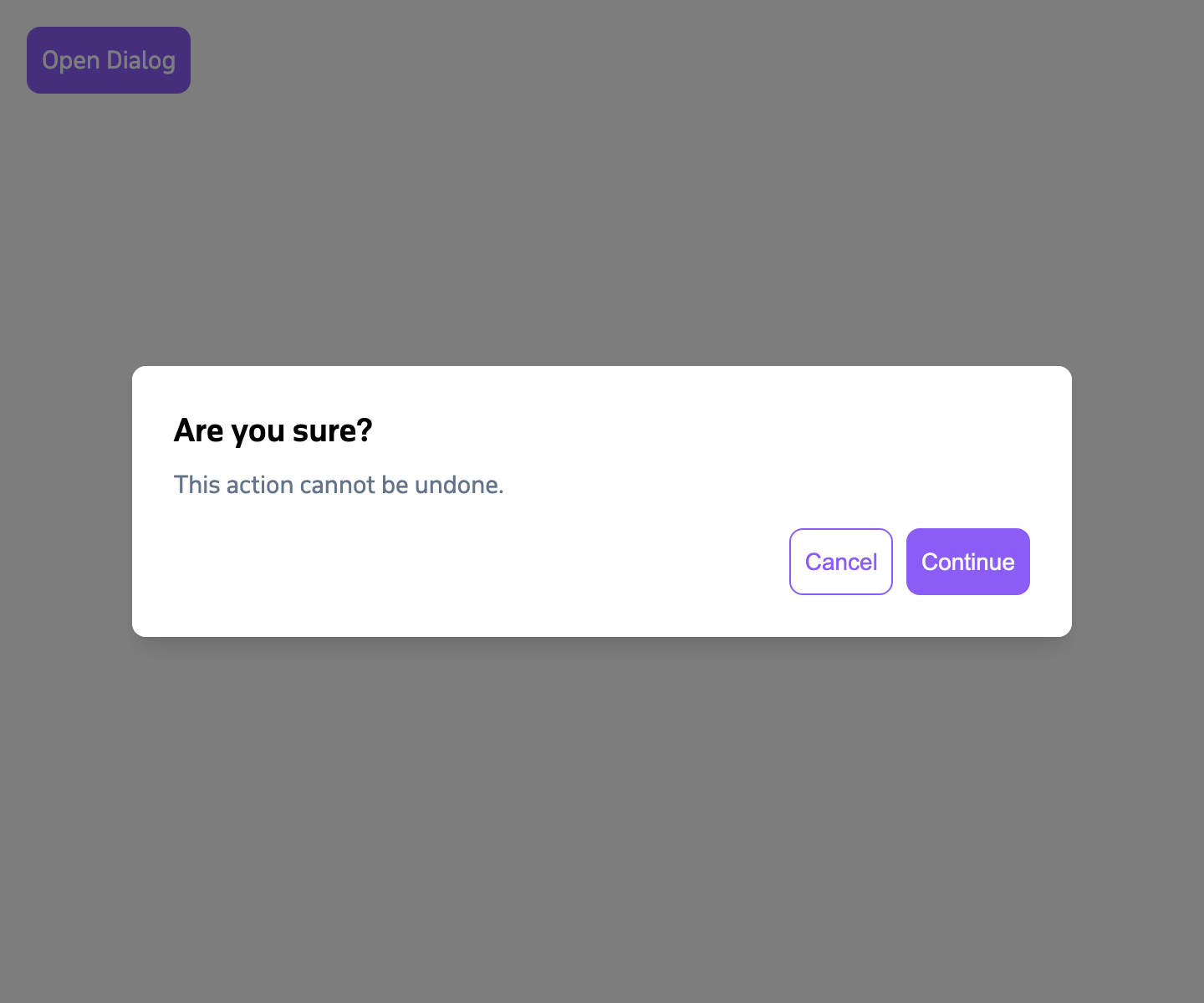 Alert Dialog component