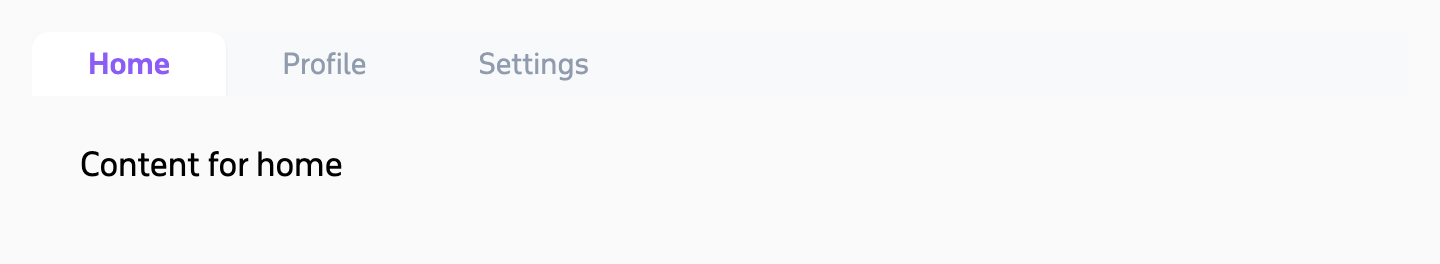 Tabs component